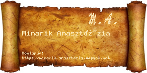 Minarik Anasztázia névjegykártya